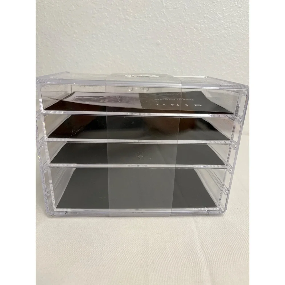 Bino Clear Acrylic 4 Drawer Organizer Chest Makeup Jewelry Storage Cosmetic‎